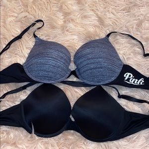 Pink VS push up bras